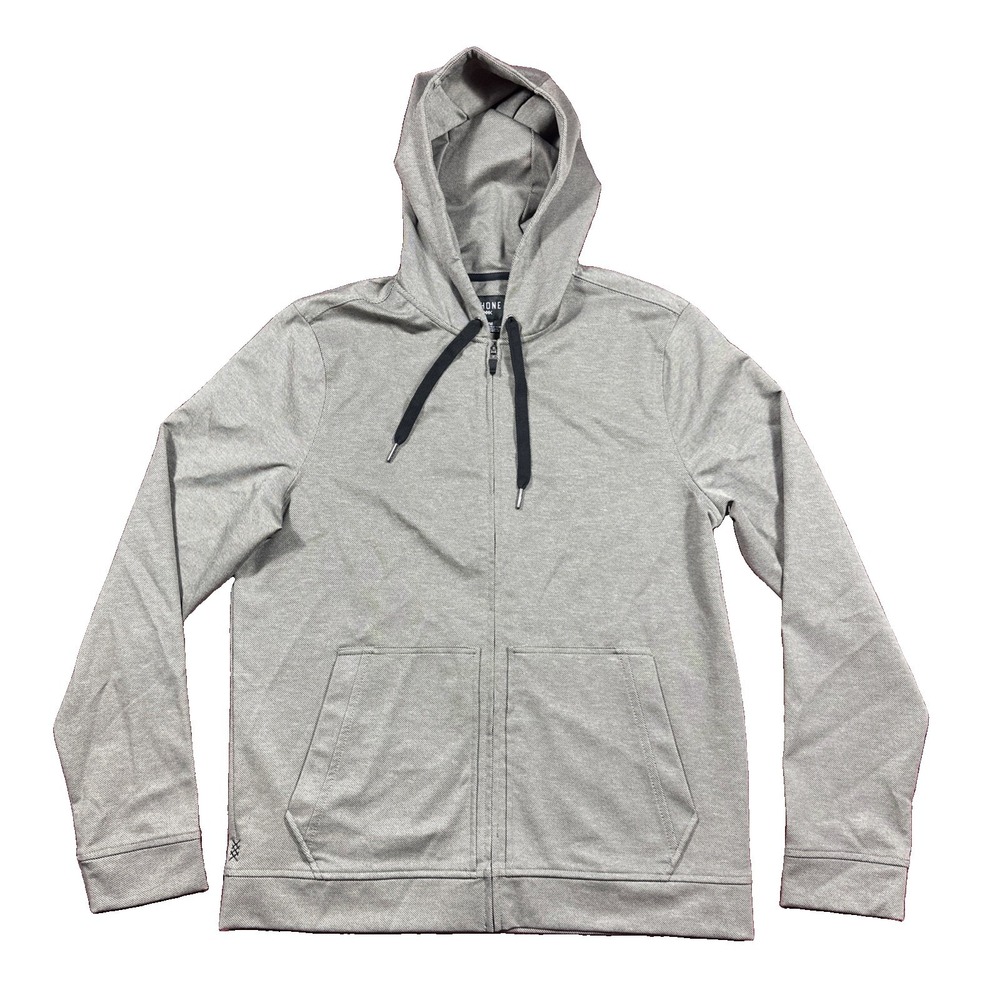Rhone Men's Medium Full Zip Hoodie Sweater Jacket Gray Performance